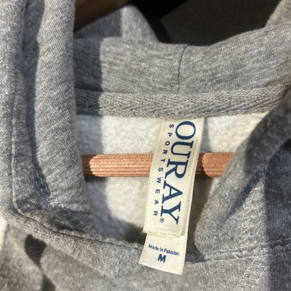 Bloomsburg University Hoodie Women's Medium Gray Crop Pullover Sweatshirt - Picture 6 of 7